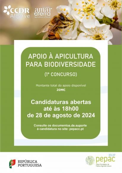 APOIOS AOS APICULTORES: Apresenta&ccedil;&atilde;o de candidaturas &agrave; interven&ccedil;&atilde;o C.1.1.6 &laquo;Apoio &agrave; apicultura para a biodiversidade&raquo; no &acirc;mbito do Plano Estrat&eacute;gico da Pol&iacute;tica Agr&iacute;cola Comum (PEPAC)