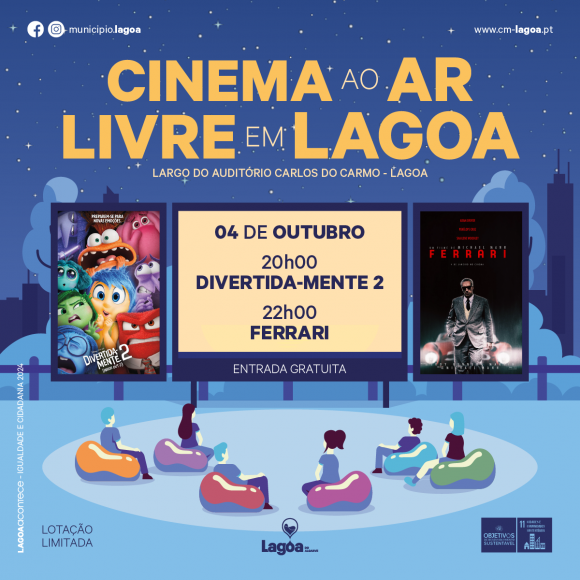 O Cinema chega a Lagoa com a exibição gratuita de dois êxitos cinematográficos de 2023 e 2024 O Cinema chega a Lagoa com a exibição gratuita de dois êxitos cinematográficos de 2023 e 2024