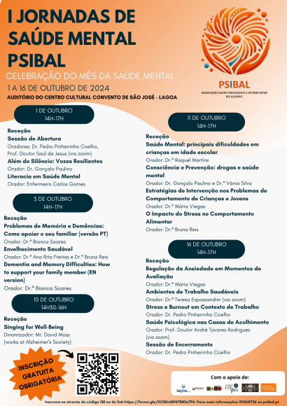 I Jornadas de Saúde Mental I Jornadas de Saúde Mental