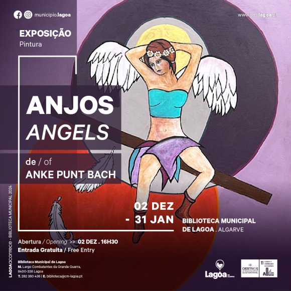 Exposi&ccedil;&atilde;o de Pintura Anjos - Angels na Biblioteca Municipal de Lagoa