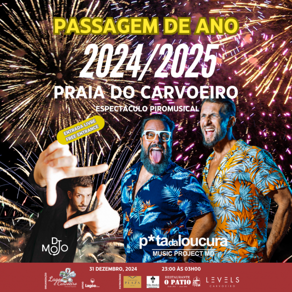 Grande Passagem de Ano 2024/2025 na Praia do Carvoeiro!