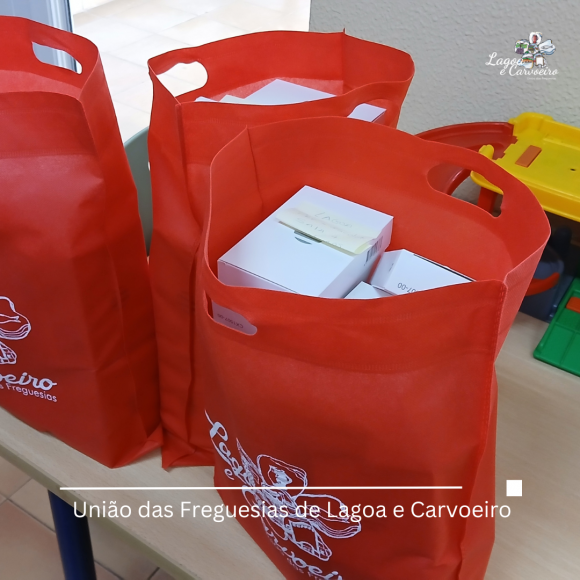 Presidente da Uni&atilde;o das Freguesias de Lagoa e Carvoeiro entrega prendas de Natal