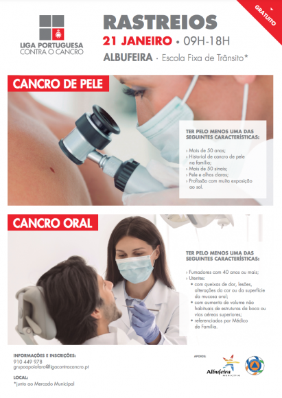 Rastreio ao Cancro de Pele e Cancro Oral em Albufeira