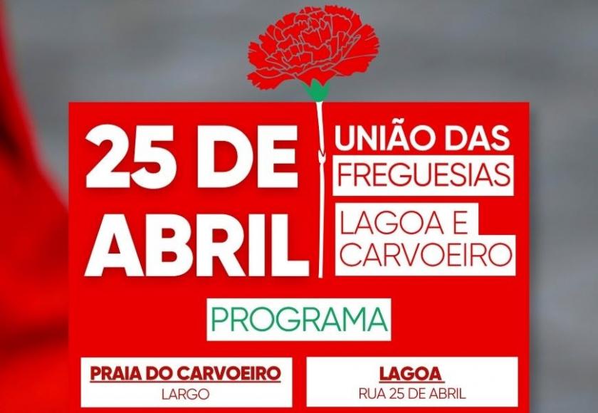 Comemora&ccedil;&otilde;es 25 de Abril em Lagoa e Praia do Carvoeiro