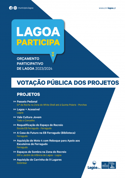Orçamento Participativo de Lagoa - Votação Pública Orçamento Participativo de Lagoa - Votação Pública